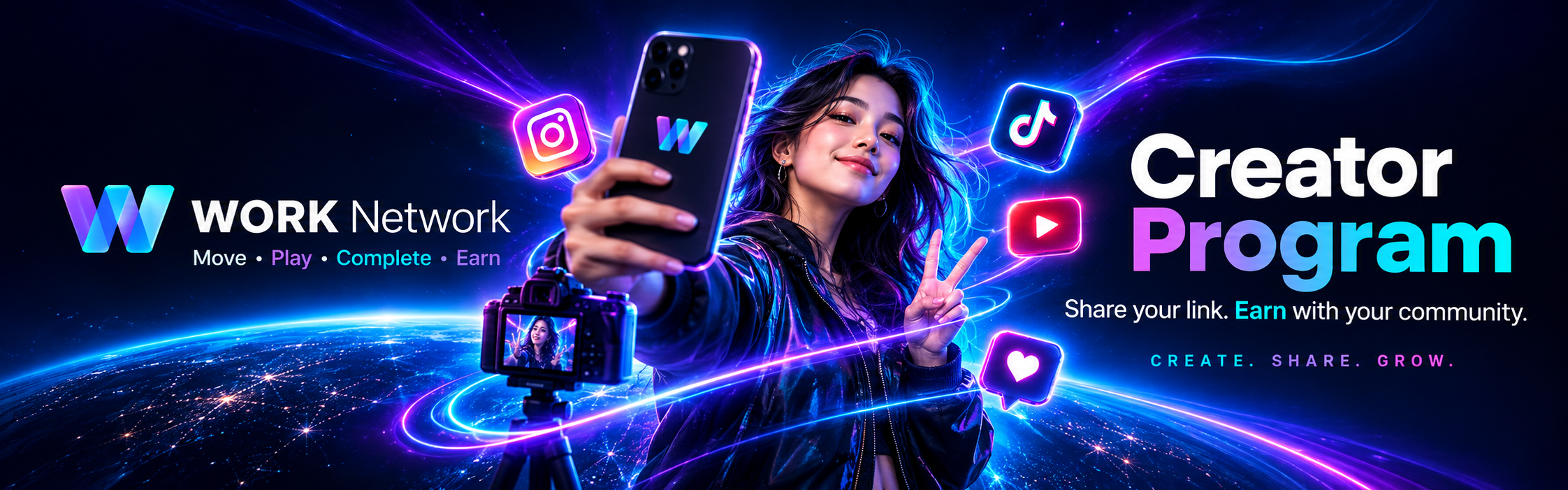 Creator program website banner