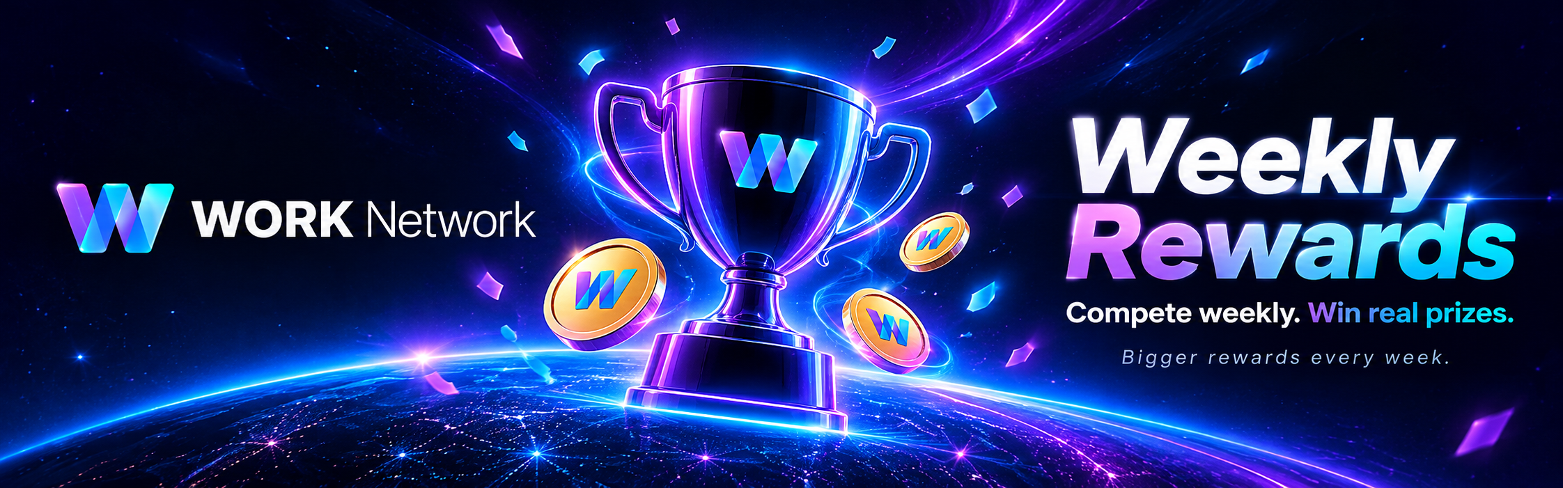 Weekly rewards website banner