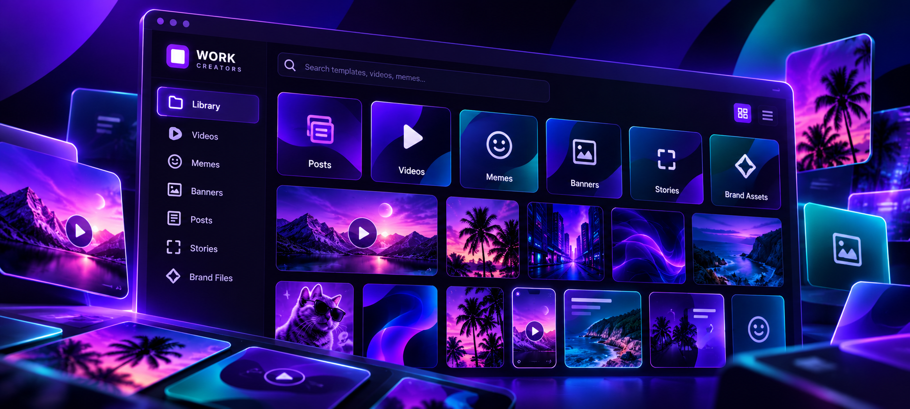 Placeholder creative library overview